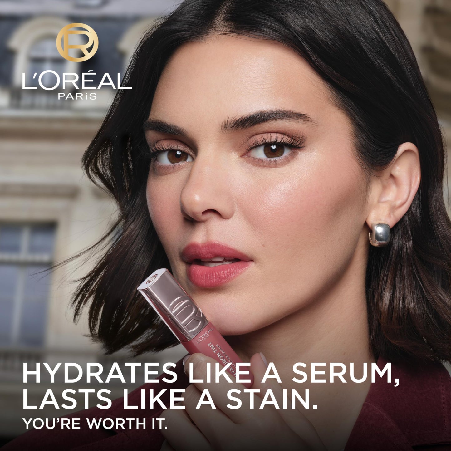 L'Oreal Paris Hyaluron Tint Lip Stain Serum, Long Lasting, Hydrating Lip Makeup Infused with Hyaluronic Acid, 601 Worth It (Pinky Nude) Beauty and Personal Care L'Oreal Paris