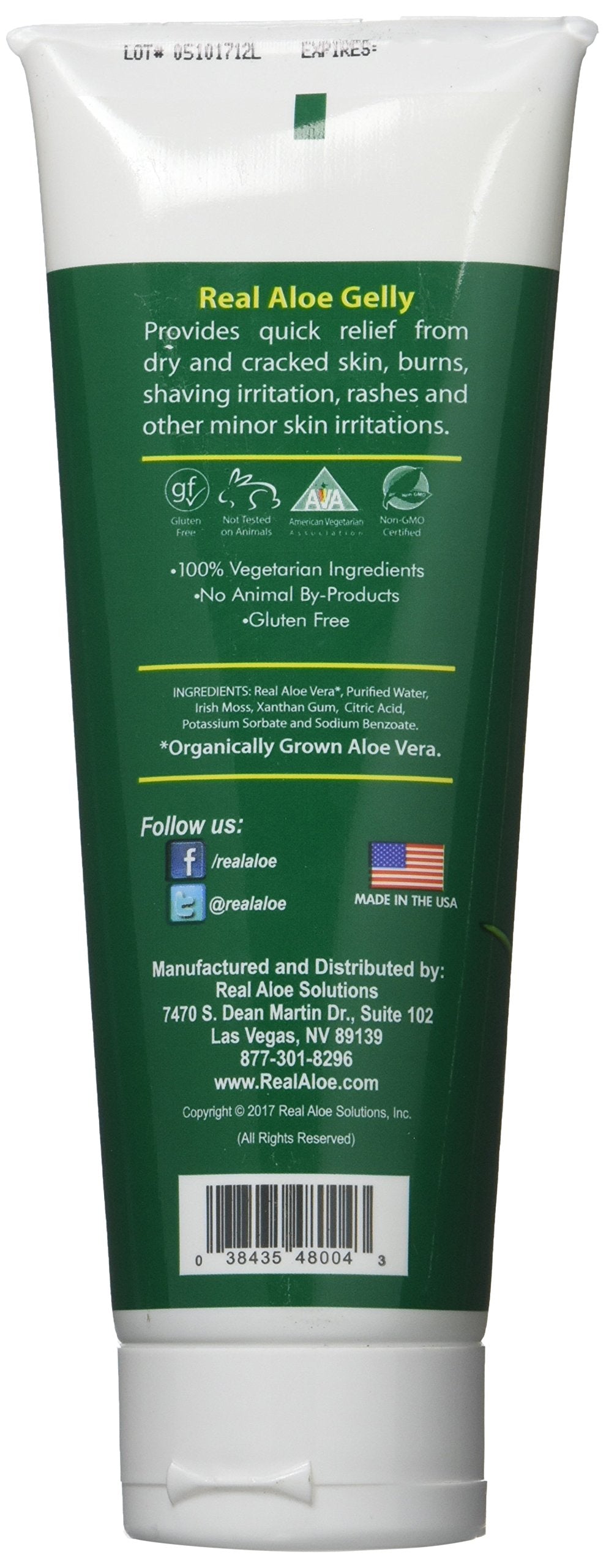 Real Aloe Aloe Vera Gelly - Unscented 8 oz (230 ml) Gel