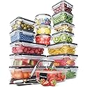 Chef's Path 32 Piece Airtight Food Storage Containers with Easy Snap Lids, 16 Containers and Lids, Stackable Kitchen and Pantry Canisters for Meal…