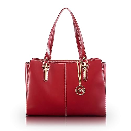 McKlein GLENNA, Leather Ladies' Tote with Tablet Pocket, Laptop Bag for Women Lightweight Leather, Computer Tote Bag, Briefcase Large Capacity Handbag