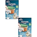 Jokari Erasable Food Storage Labels 2 Pack - 140 Reusable Stickers with Marker and Eraser - Dishwasher Freezer Microwave Safe Adhesive for Plastic…