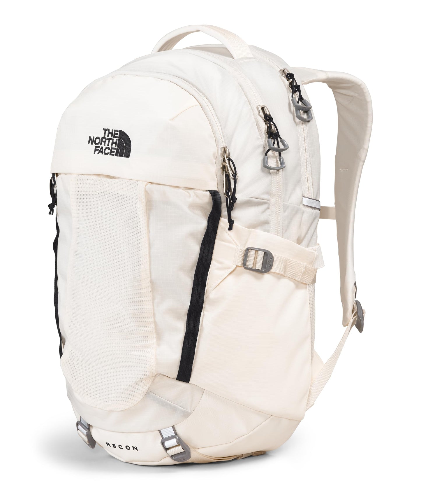The North Face Women's Recon Everyday Laptop Backpack - Commuter Travel Bag, 16" Laptop Sleeve, Water-Repellent, Gardenia White/TNF Black-NPF, One Size
