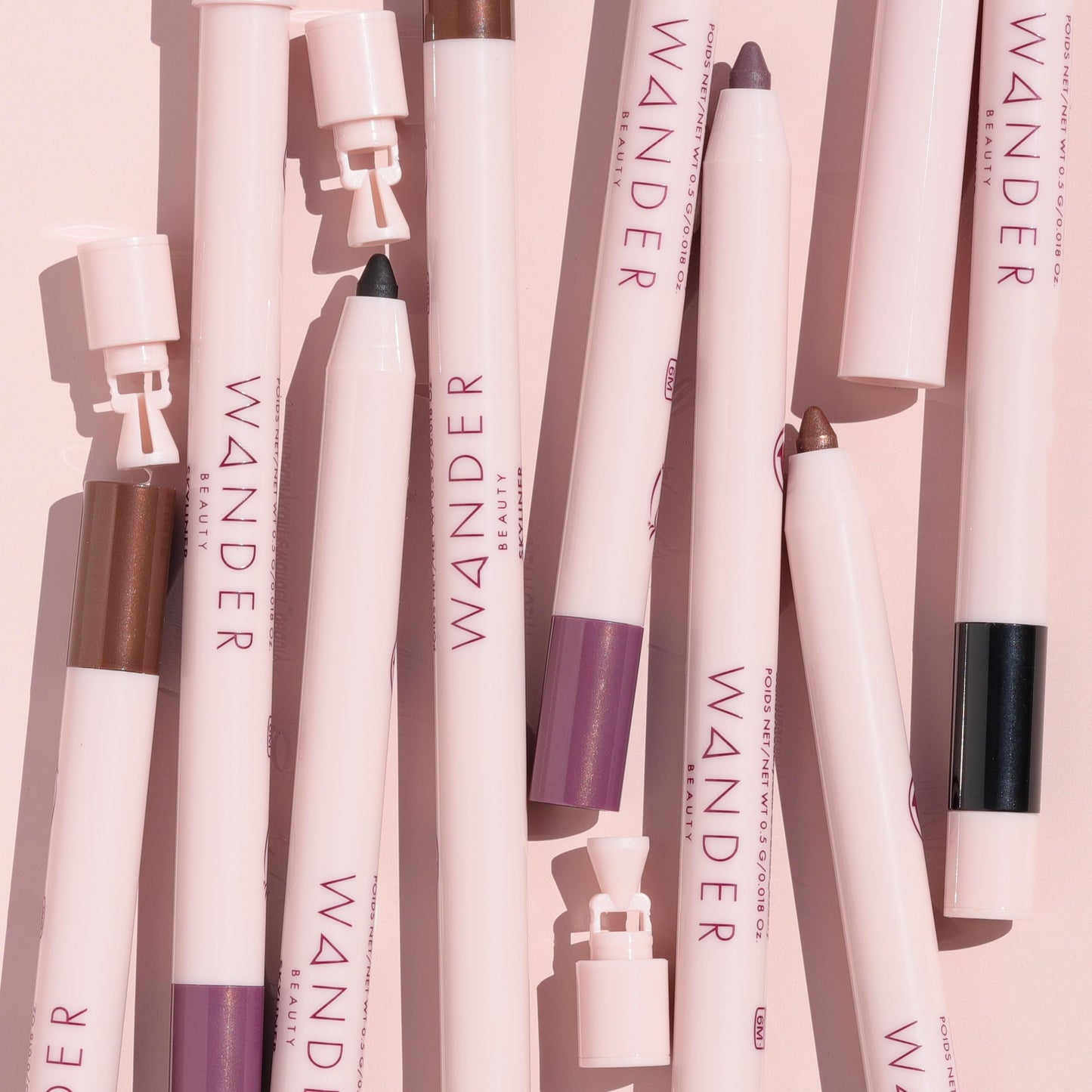 Wander Beauty Skyliner Automatic Gel Eyeliner (Tan Line) - Smudge Proof Retractable Gel Liner - Precise Application With Built-In Eye Pencil Sharpener