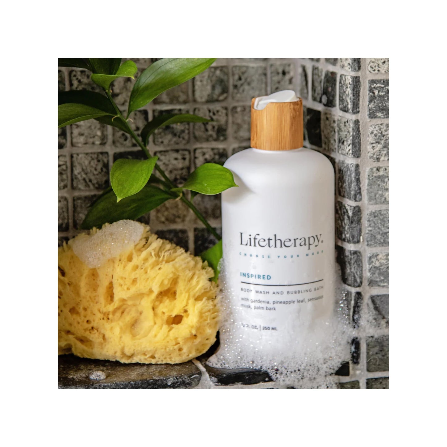 Lifetherapy 3-in-1 Body Wash Bubble Bath & Hand Wash - Inspired | Clean Skin-Loving Formula | Vegan & Gluten Free | Nourishing & Revitalizing | Free