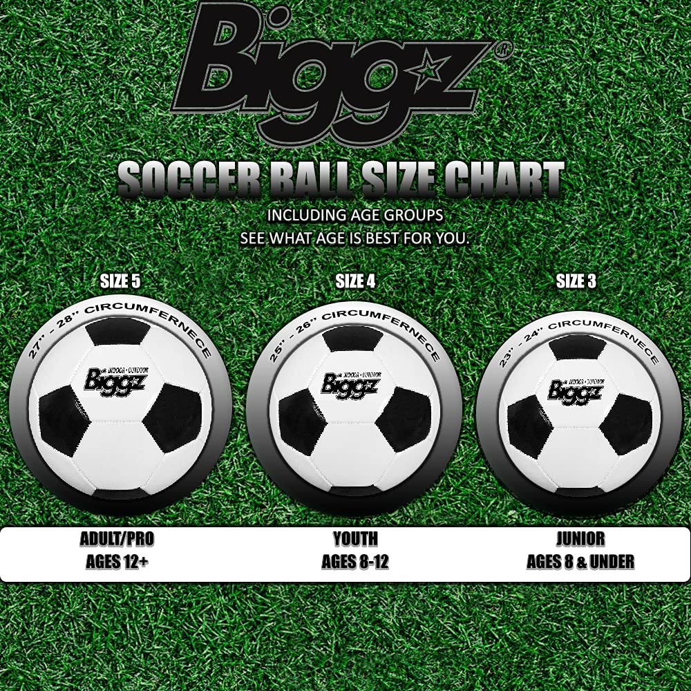 Biggz (6 Pack) Premium Classic Soccer Balls Size 5