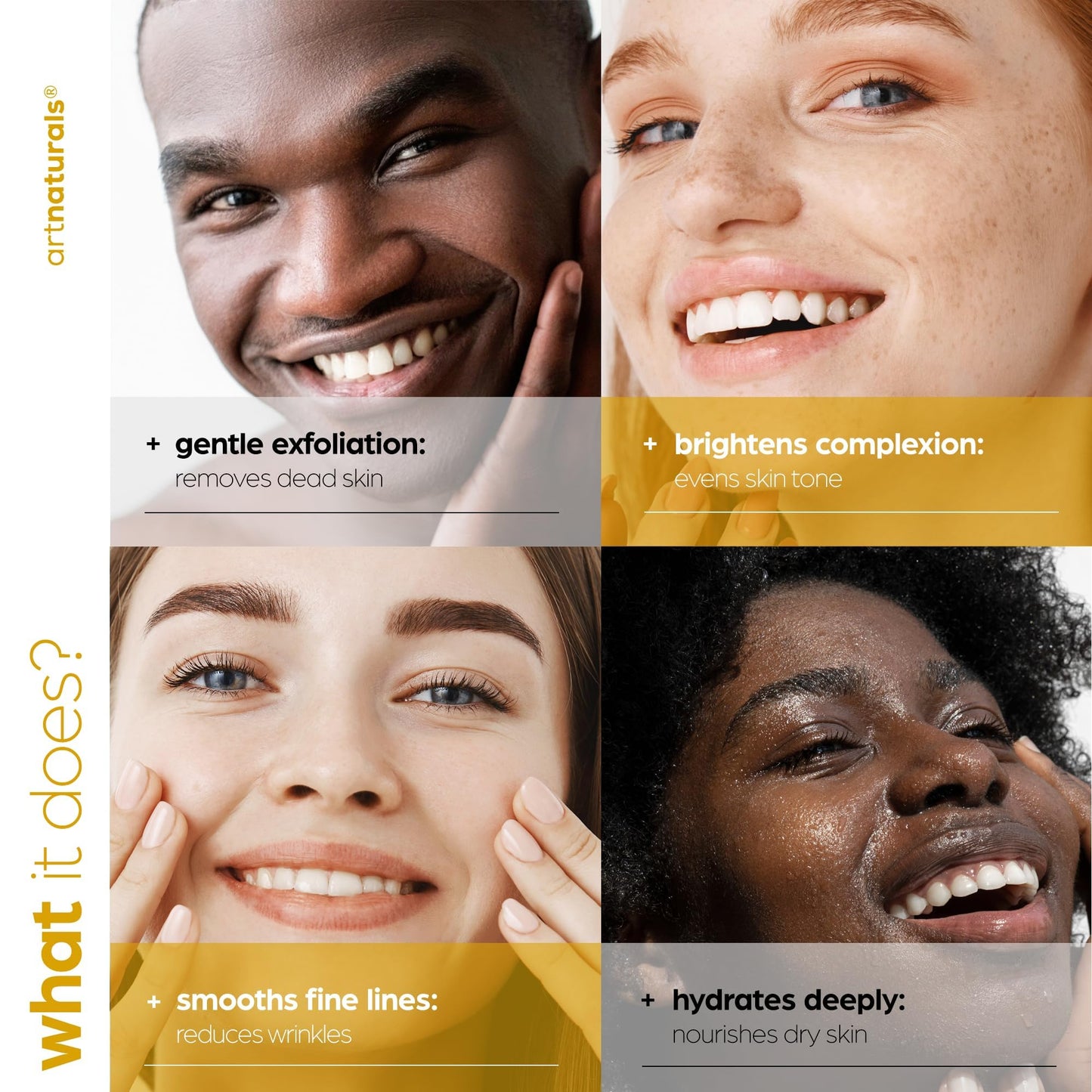 artnaturals Lactic Acid plus AHA Face Serum for Brightening Boost with Renewing Formula - Scars, Acne, Wrinkles - Exfoliates and Moisturizes the Skin