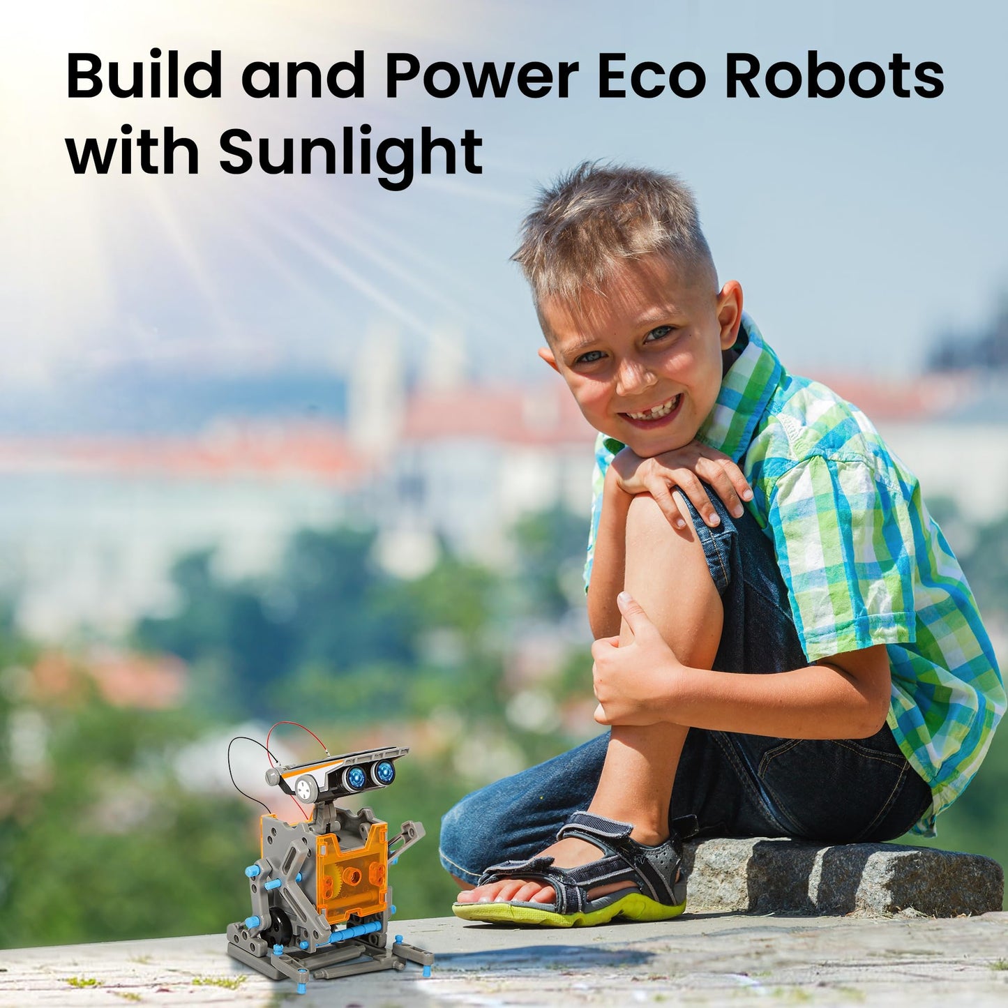 Sillbird 12-in-1 Solar Robot Kit – STEM Building Toy with 190 Pieces, DIY Science Educational Gift for Kids & Teens Ages 8-13, Sun Powered