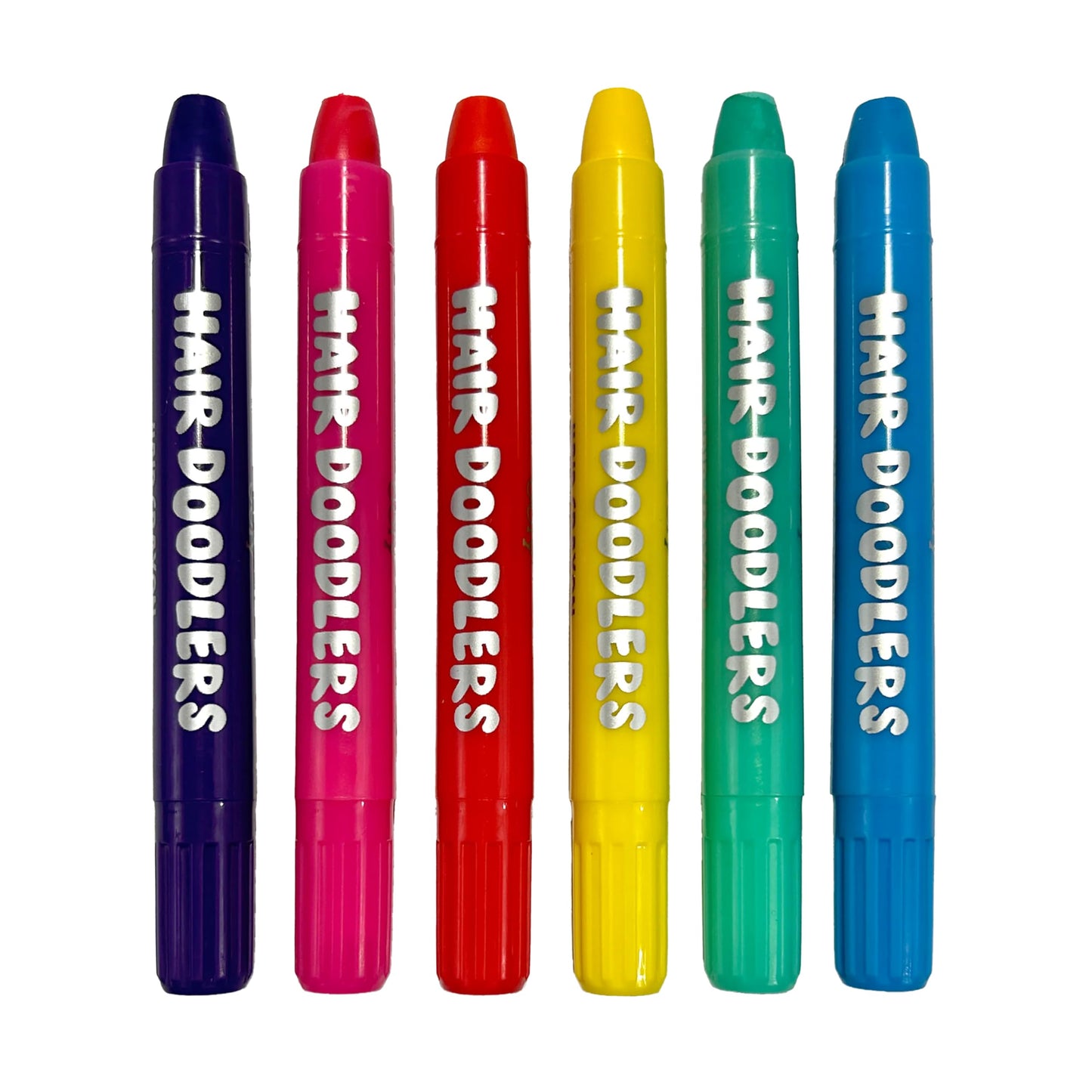OOLY Hair Doodlers Hair Crayons for Kids - Set of 6 Washable Temporary Hair Color Crayons, Quick Drying, Fragrance Free, Ages 6+