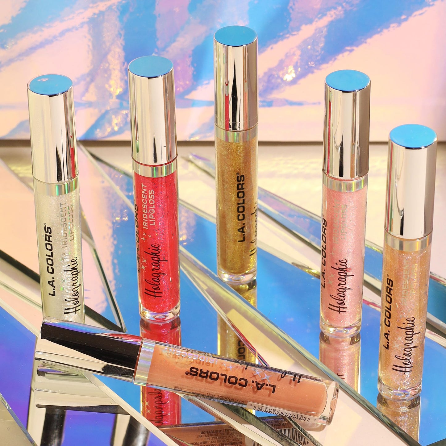 L.A. COLORS Holographic Iridescent Lipgloss, Gold Rush CLG422