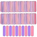 VIOCIWUO Mini Nail File Bulk 300Pcs (180/240 Grit), Disposable Nail Files Double Sided Emery Boards Home or Professional Manicure Tools(Purple