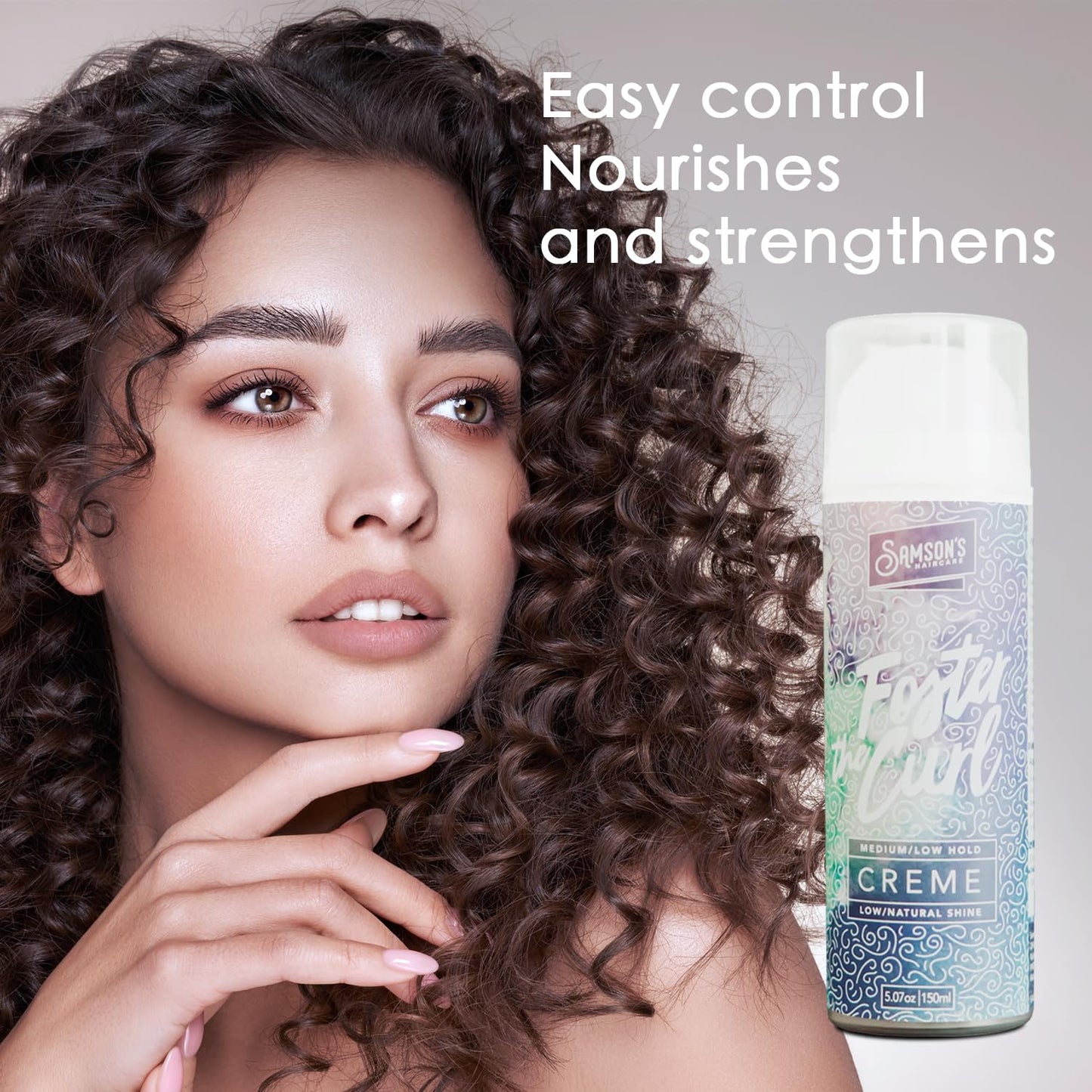 SAMSON'S HAIRCARE Foster the Curl Creme, For Textured Hair, Defines and holds curls all day, Nourishes and Strengthens hair, Protein packed formula