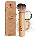 Kabuki Brush for Face - Ultra Soft Bronzer Brush for Blush, Loose Powder, Powder and Liquid Foundation & Self Tanner, Travel Friendy Makeup Blending