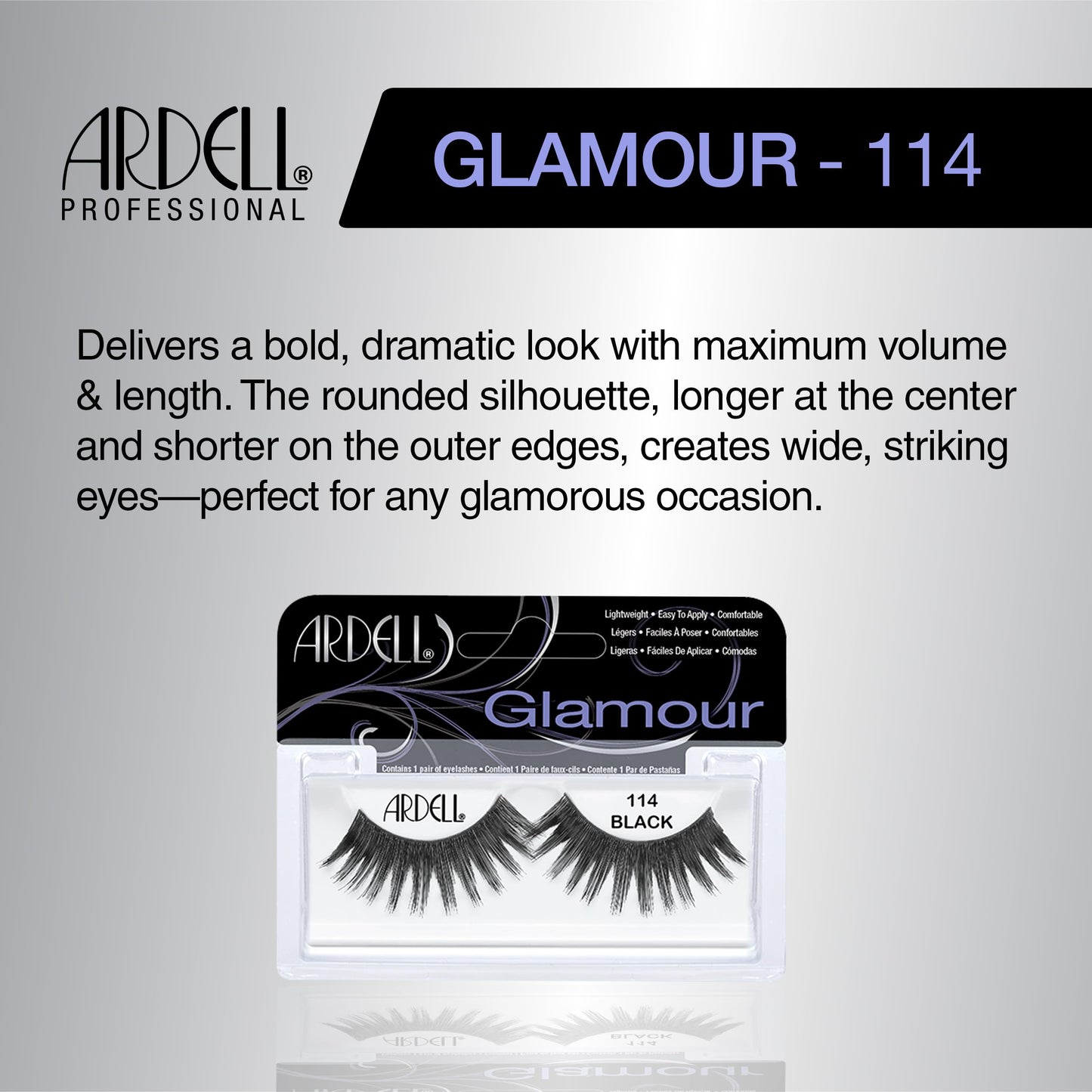 Ardell Fashion Lashes Pair - 114 (Pack of 4)
