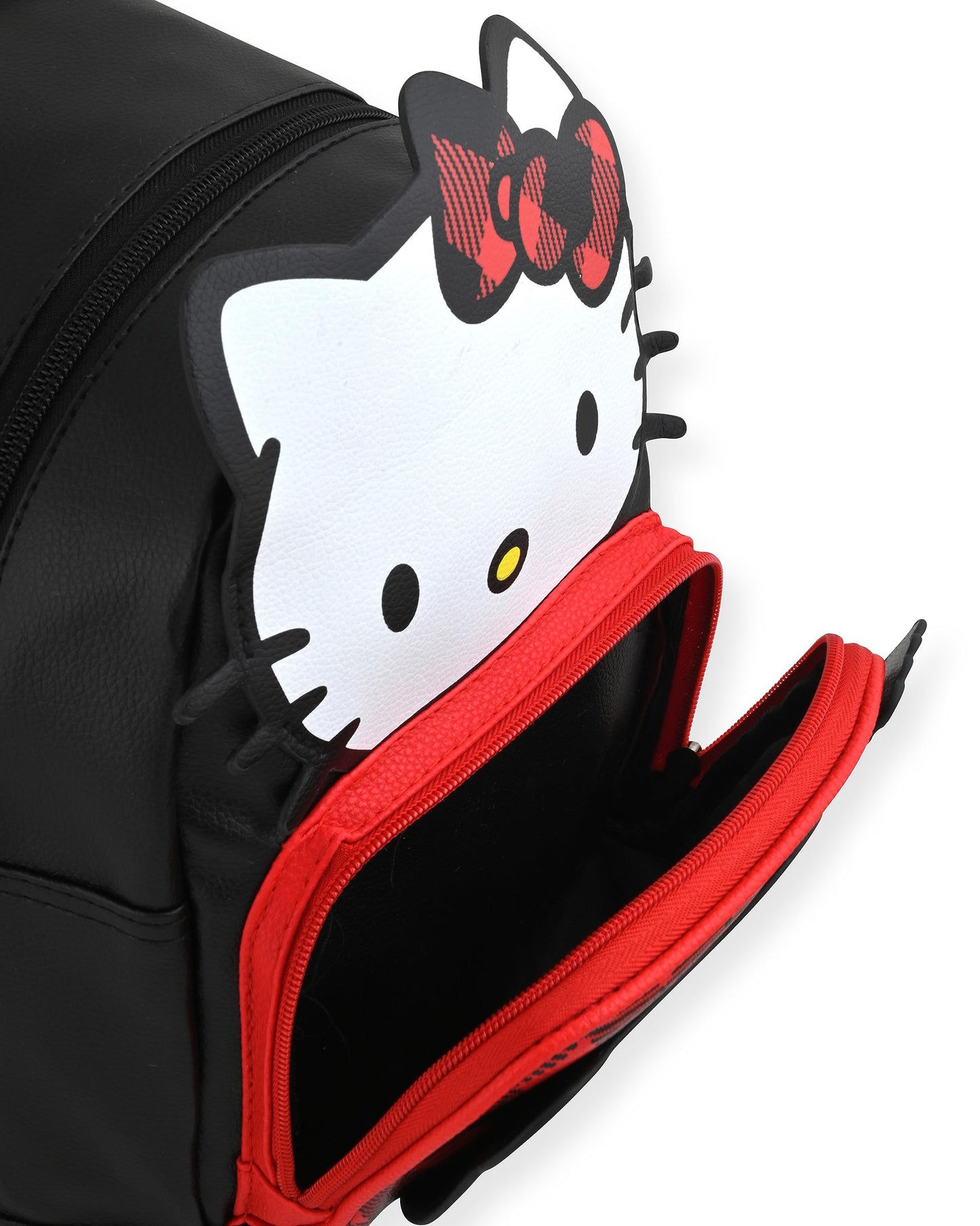 Hello Kitty Mini Backpack Kawaii Bag for Toddler Girls - Kids’ School Travel Bag - Girl’s Fashion Accessory (Black/Red)