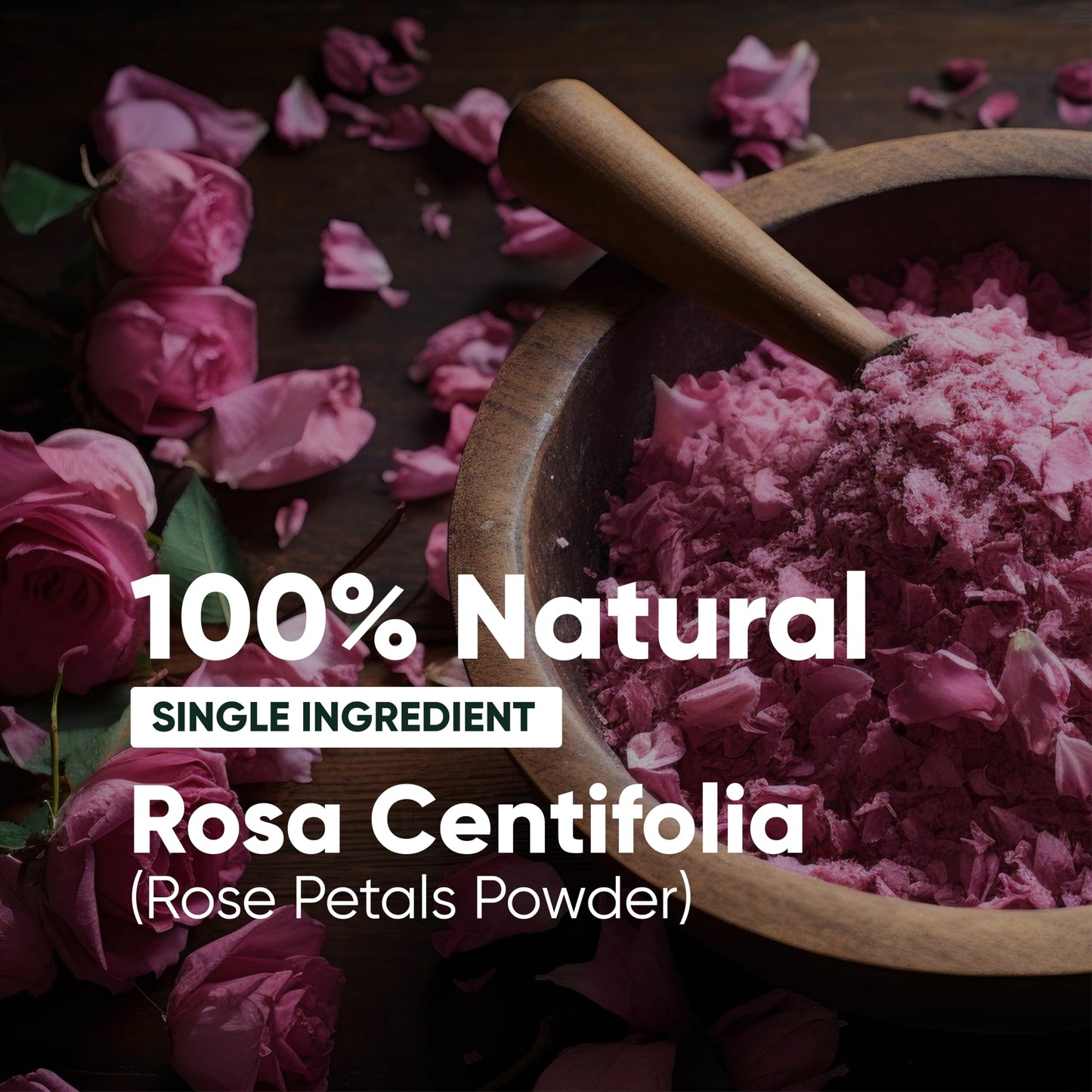 H&C 100% Pure Rose Petals Powder (Rosa Centifolia) for Facial Mask Formulation - 1/2 LB/ 227 gms / 8 Oz