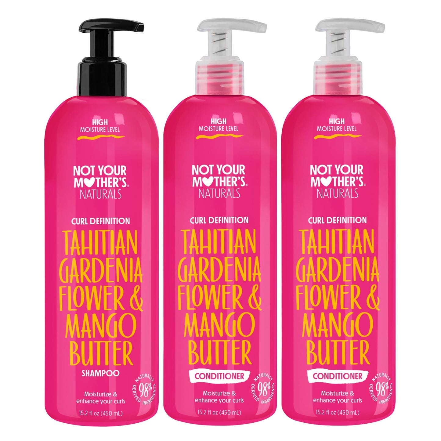 Not Your Mother's Naturals Curl Defining 1 Shampoo and 2 Conditioners (3 Pack) - 98% Naturally Derived Ingredients - Gardenia Mango Butter Beauty and Personal Care Not Your Mother's Default Title