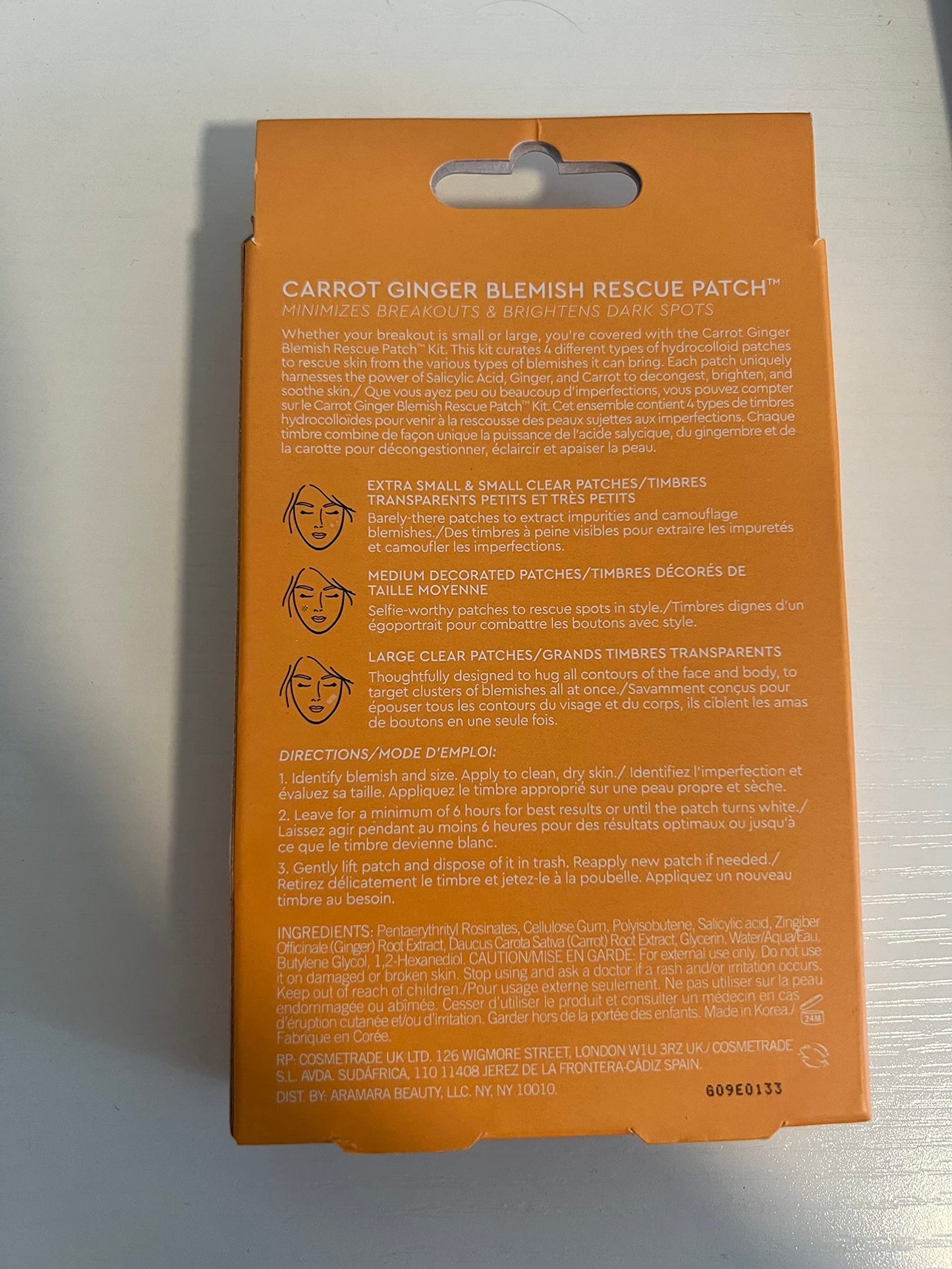 Sweet Chef Carrot Ginger Rescue Blemish Patches - Hydrocolloid Bandages Spot Treatment - 4 Different Shape and Size Pimple Patches with Resurfacing