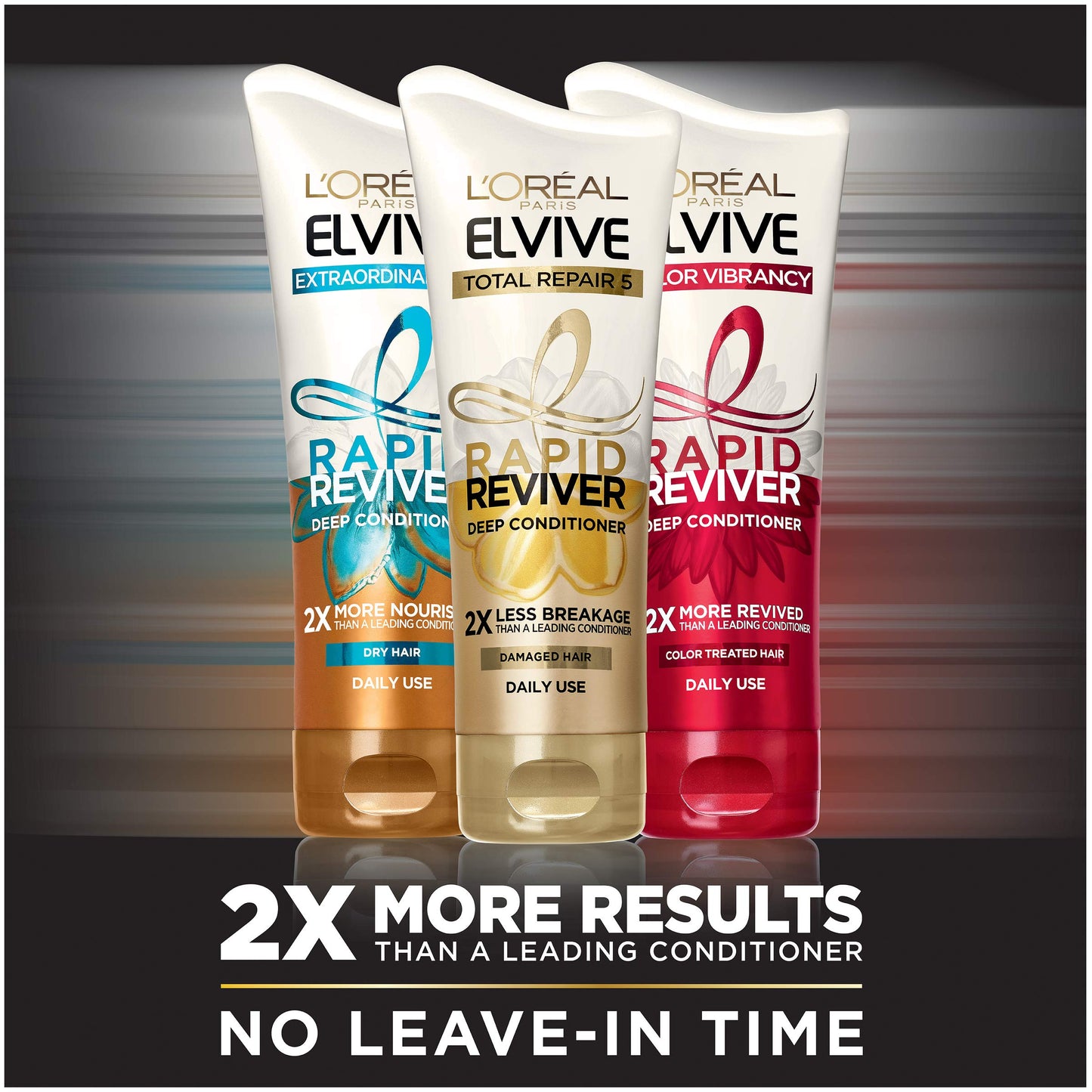 L'Oreal Paris Elvive Total Repair 5 Rapid Reviver Deep Conditioner, Repairs Damaged Hair, No Leave-In Time, Heat Protectant, with Damage Repairing