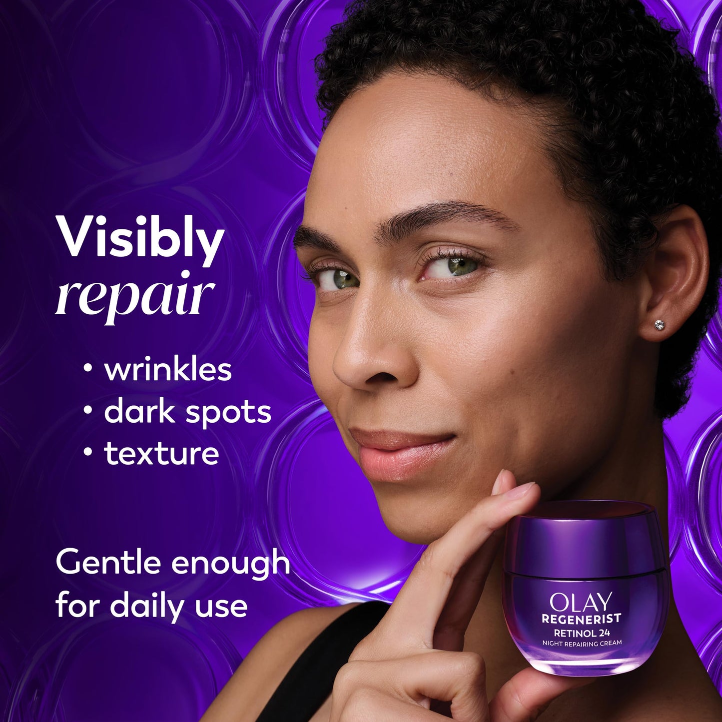 Olay Retinol Night Cream for Women, Anti-Aging Face Moisturizer, Fragrance-Free, Non Greasy - Anti-Wrinkle, Smooth Fine Lines, Hydrating Skin Care