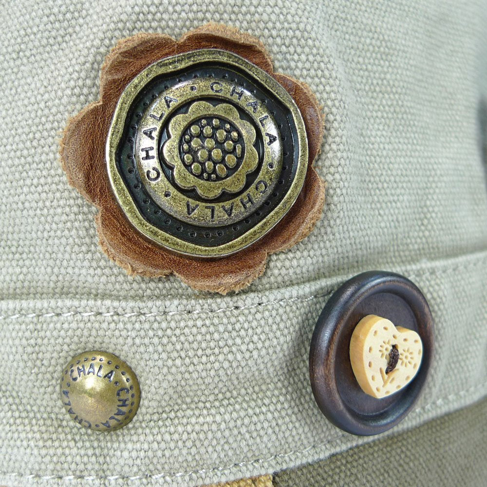 Chala Patch Cross-Body Women Handbag, Canvas Messenger Bag - Chihuahua - Sand