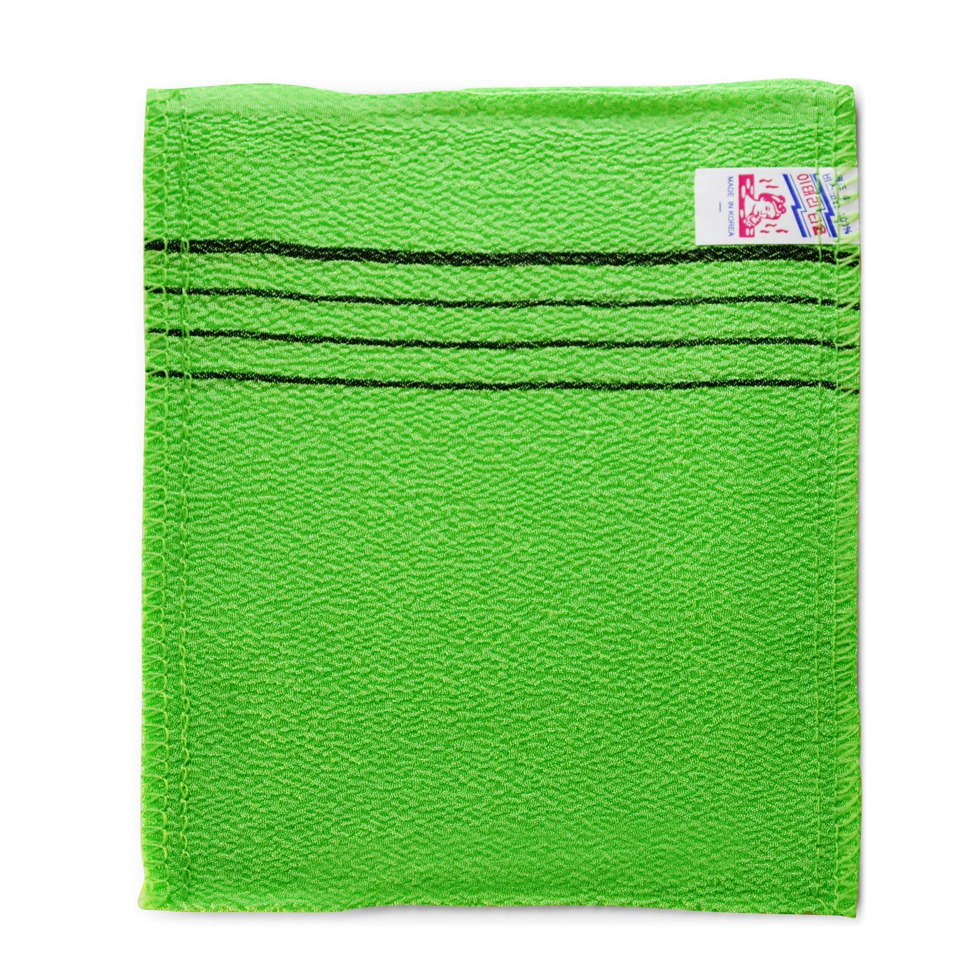 9pcs Genuine Korean/Asian Exfoliating Bath Washcloth, Skin Massage (Green 6pcs, Red 3pcs) Genuine Korean Italy Towel, Removing Dry, Dead Skin Cells