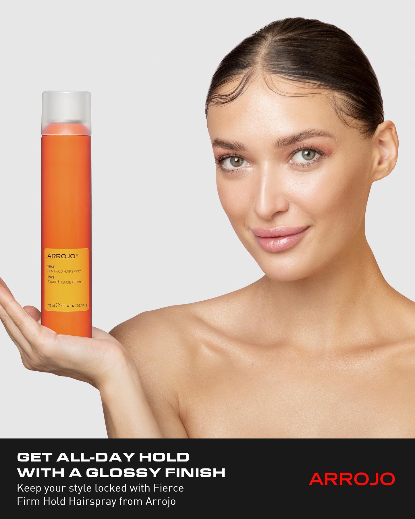 Arrojo Fierce Firm Hold Hairspray - Sulfate & Paraben-Free Firm Hold Hairspray - Anti Humidity Shine Spray for All Hair Types, 6 oz.