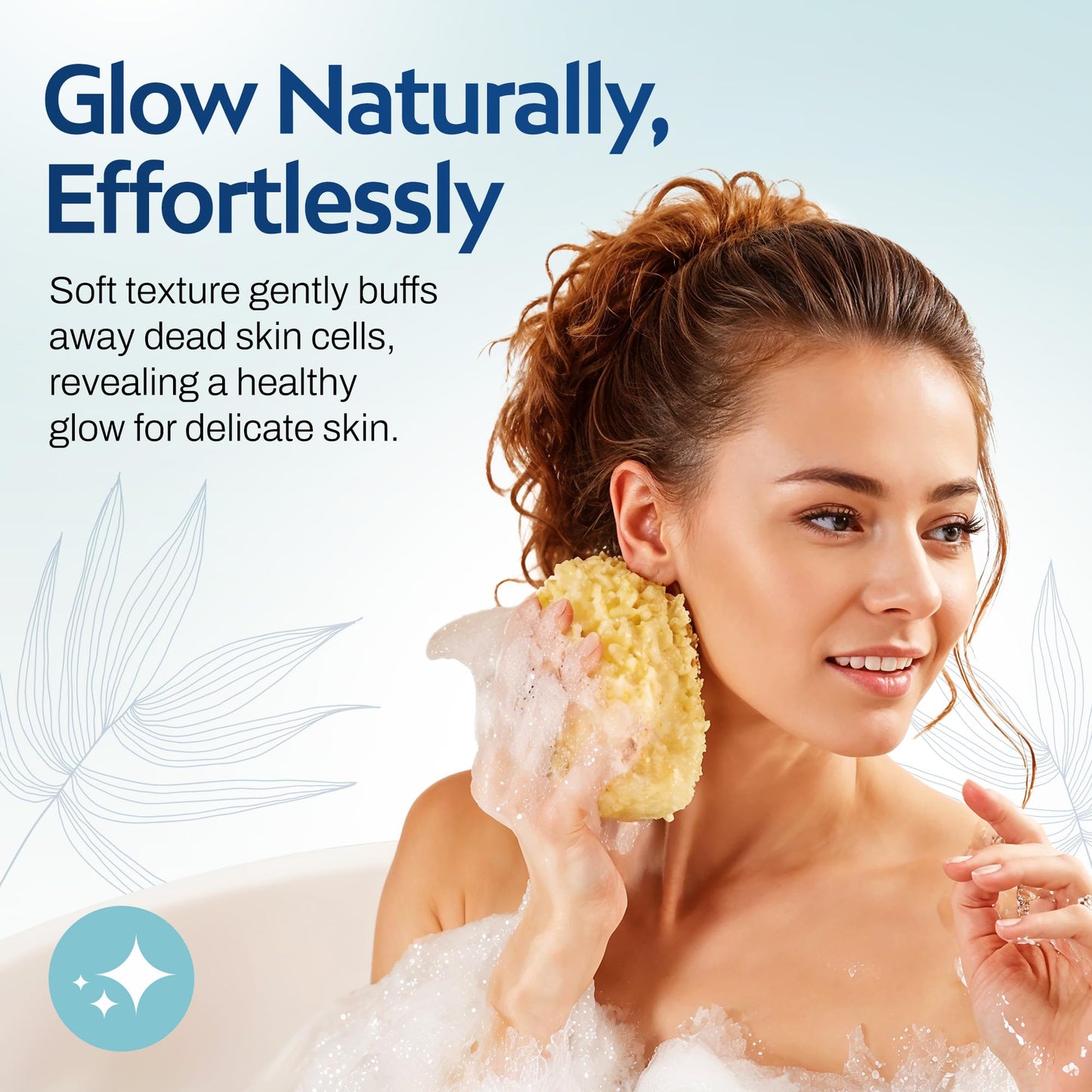HartFelt Delicate Skin Wool Sea Sponge 4 in | Real Natural Sponges for Body and Face Gentle Care | Luxurious Lather