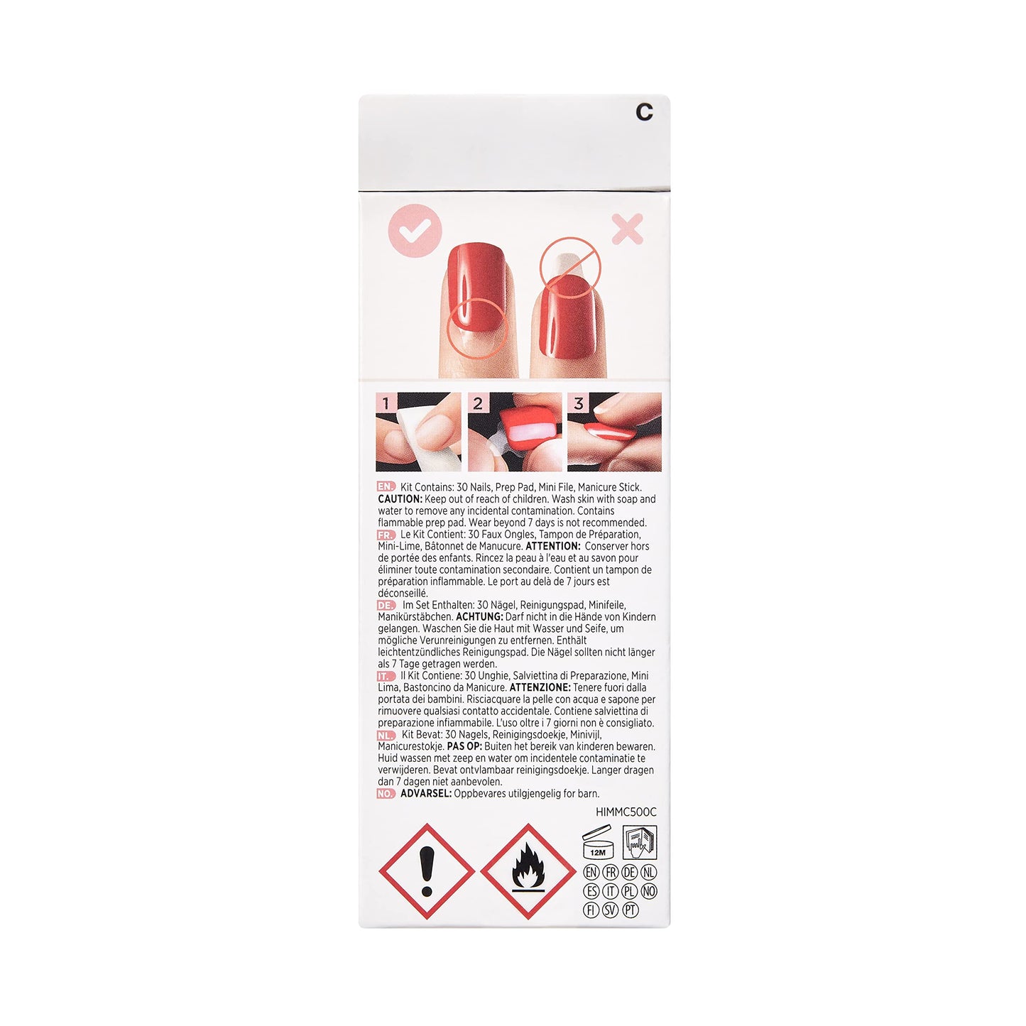 KISS imPRESS Limited Edition Halloween Press-On Nails, Glow-In-The-Dark, PureFit Technology, 'Hallow-queen’, with Prep Pad, Mini File, Cuticle Stick Beauty & Personal Care KISS