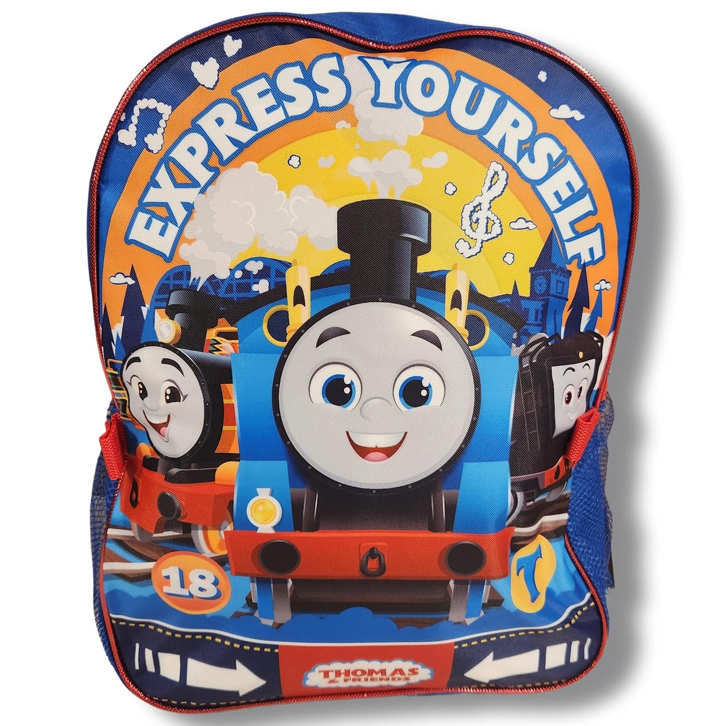 Ruz Thomas Train and Friends 16 Inch Backpack with Detachable Lunch Box