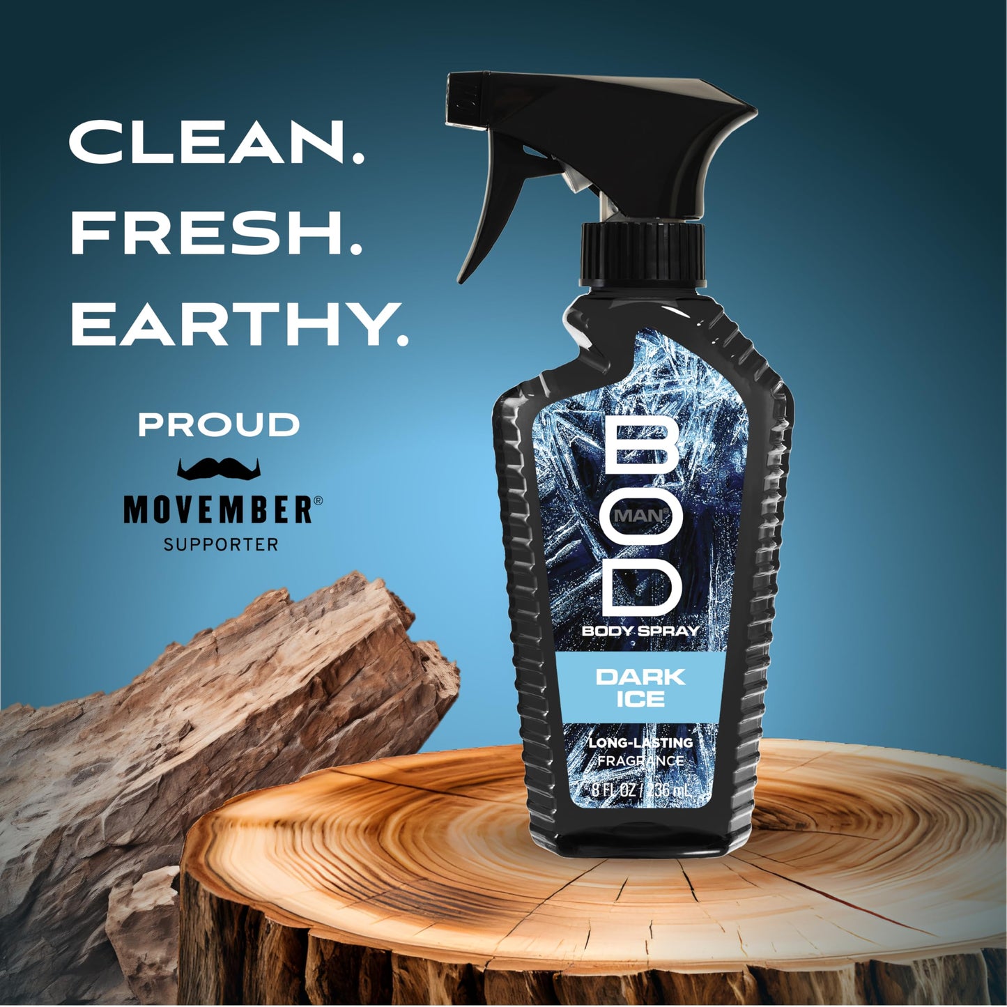 BOD man Fragrance Body Spray, Dark Ice, 8 fl oz
