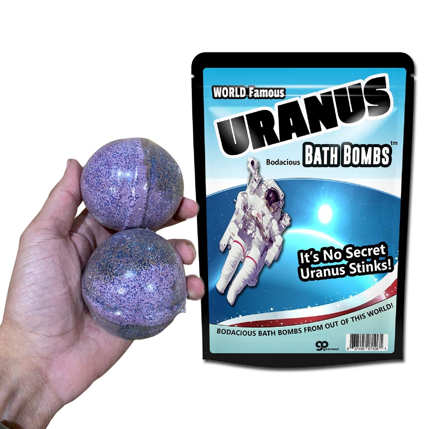 Uranus Bath Bombs XL Fizzers Funny Space Gags for Teen Boys Weird Gags for Men Uranus Jokes Stocking Stuffers for Friends Fun White Elephant Ideas…