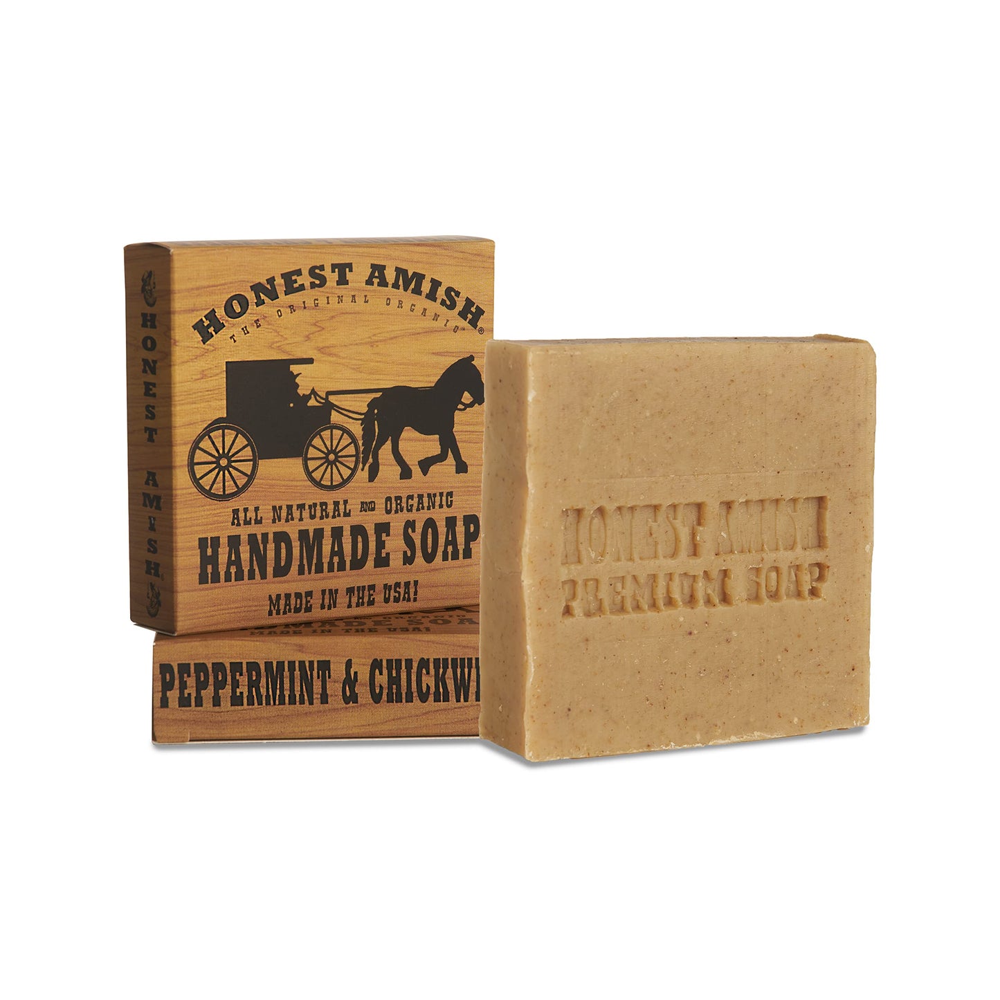 Honest Amish Natural Peppermint and Chickweed Soap Bar Beauty & Personal Care Honest Amish
