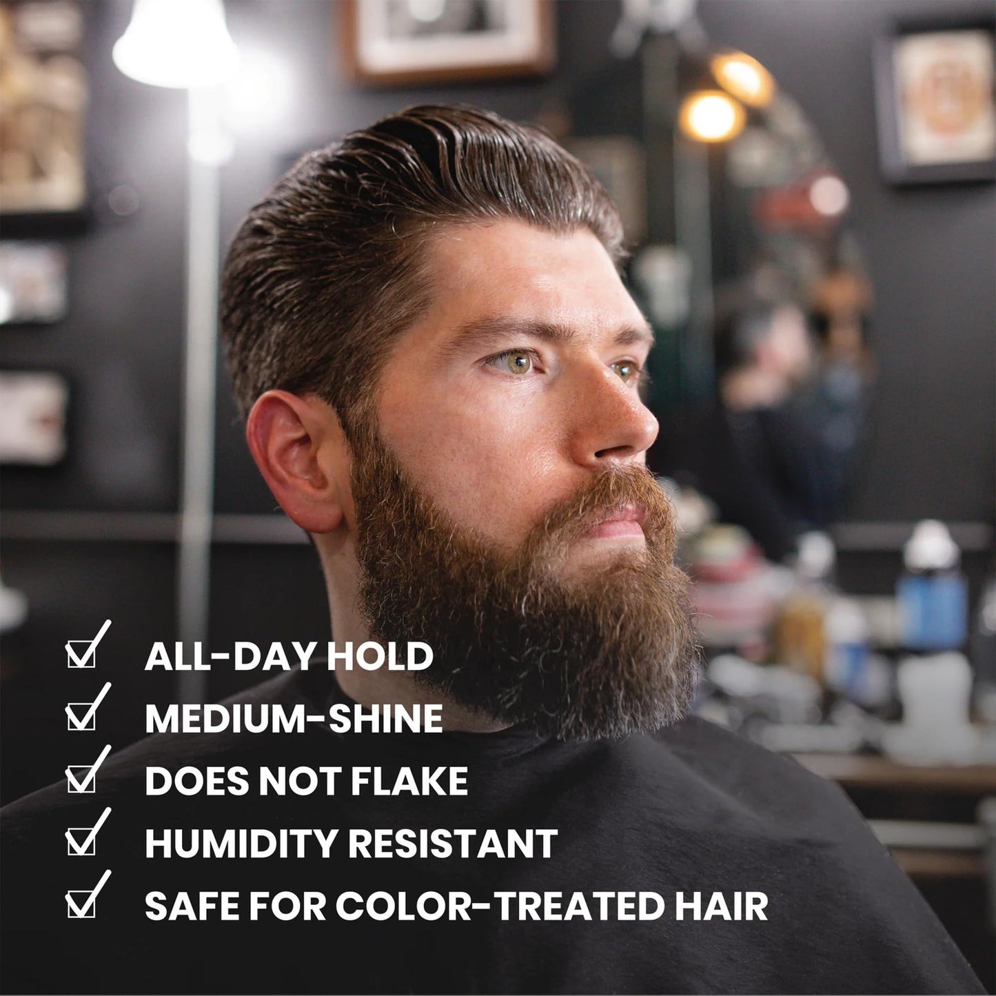 Billy Jealousy Plaster Master Water-Soluble Hair Pomade for Men, All Day Strong Hold with Medium Shine, Won't Flake & Safe for Color-Treated Hair, 3