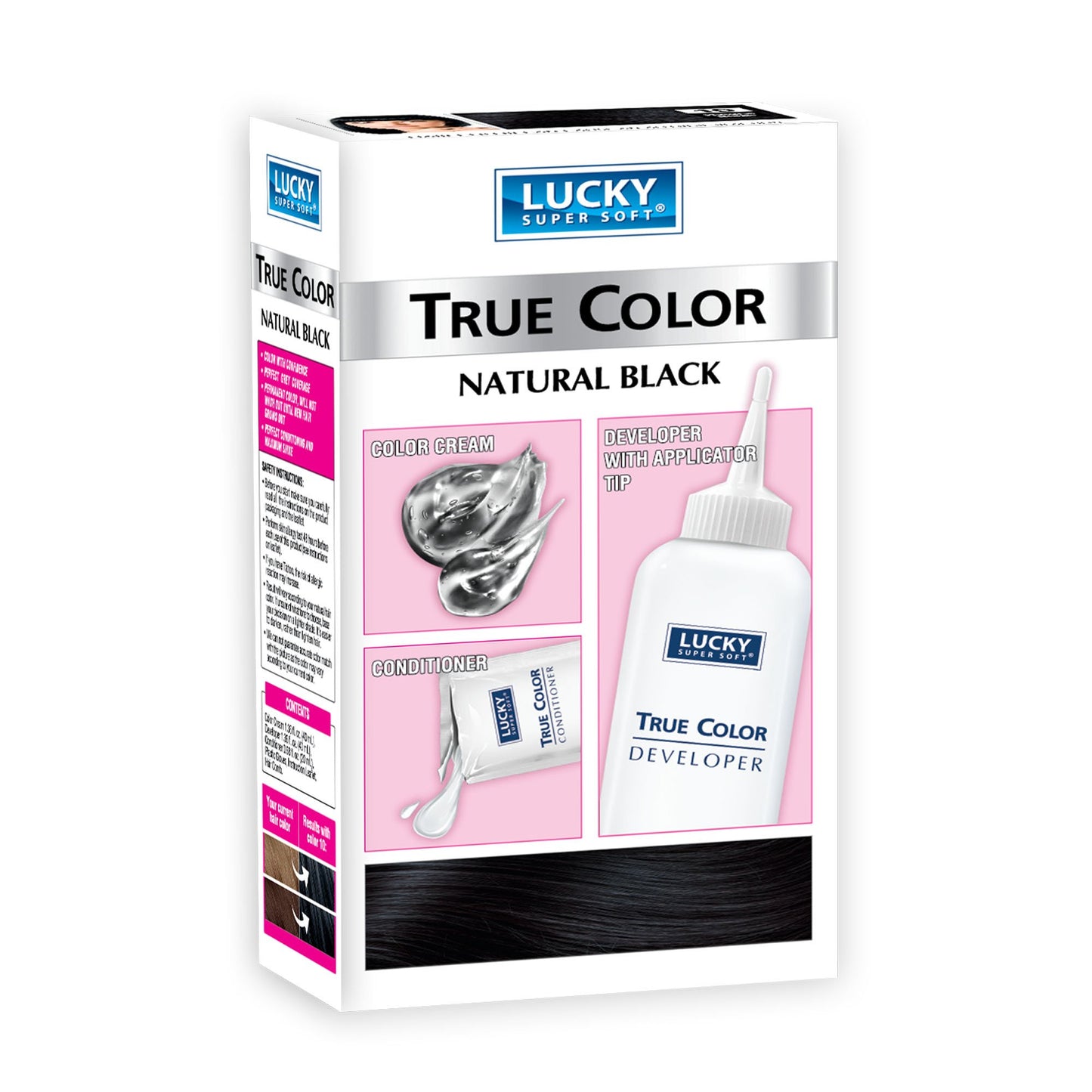 Lucky Super Soft Women's Hair Color, Natural Black
