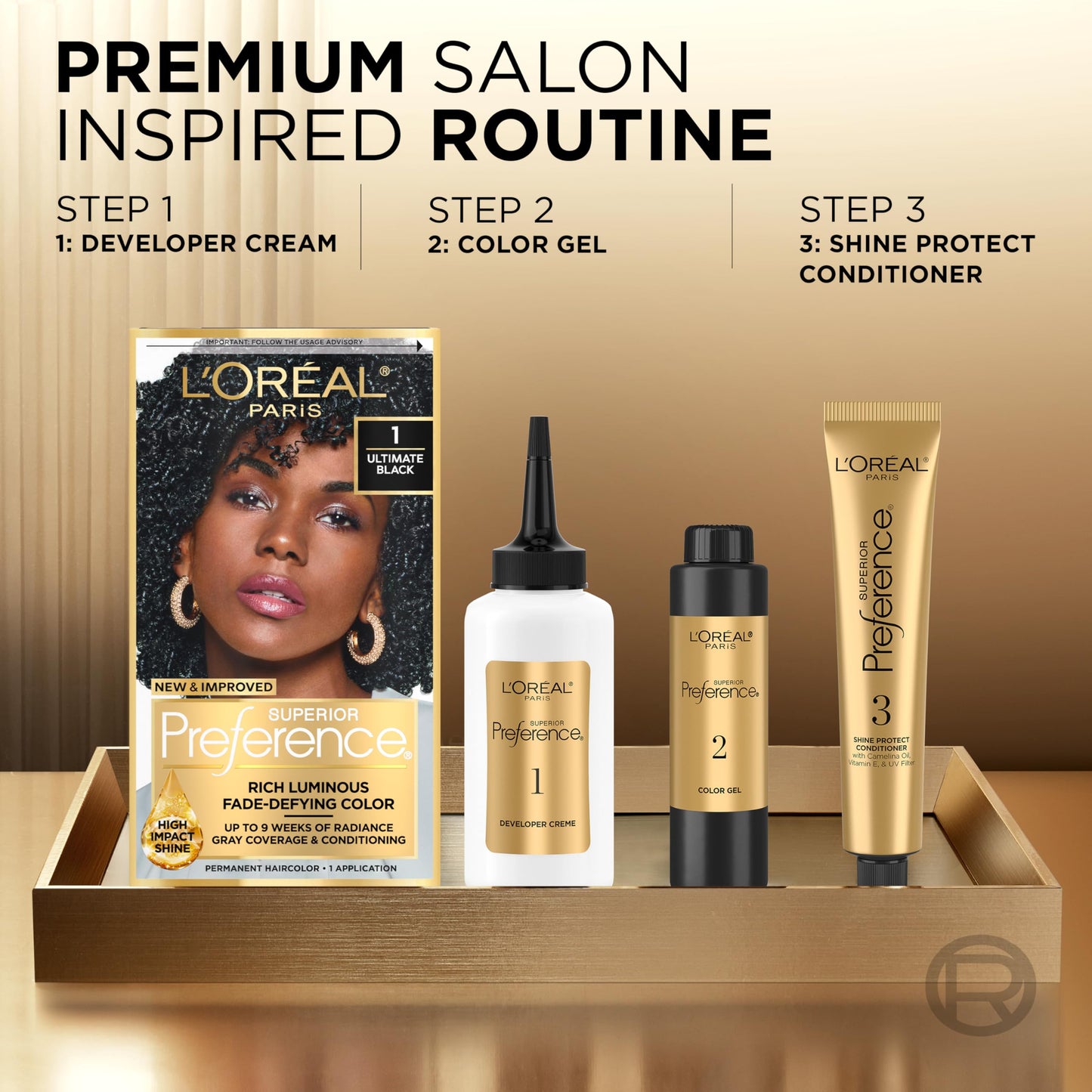L’Oreal ParisSuperior Preference Rich Luminous Conditioning Colorant, Level 3 Permanent, Ultra Natural Blonde/Natural 10NB (Pack of 3)