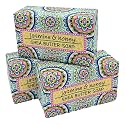 Greenwich Bay Trading Co, Jasmine and Honey Shea Butter Soap, Set of 3 Bars, 6.4 Ounces Each