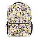 Nickelodeon SpongeBob Backpack for Kids - Officially Licensed SpongeBob SquarePants, Mr. Krabs, Squidward, Plankton Bookbag for Boys and Girls Kids and Adults - Laptop and Lunchbox Compartment
