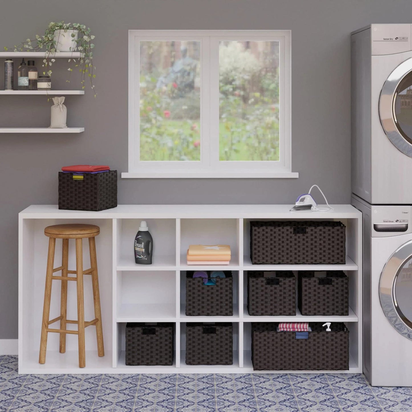 Winsome Wood Melanie Basket, Chocolate, 3 Pieces