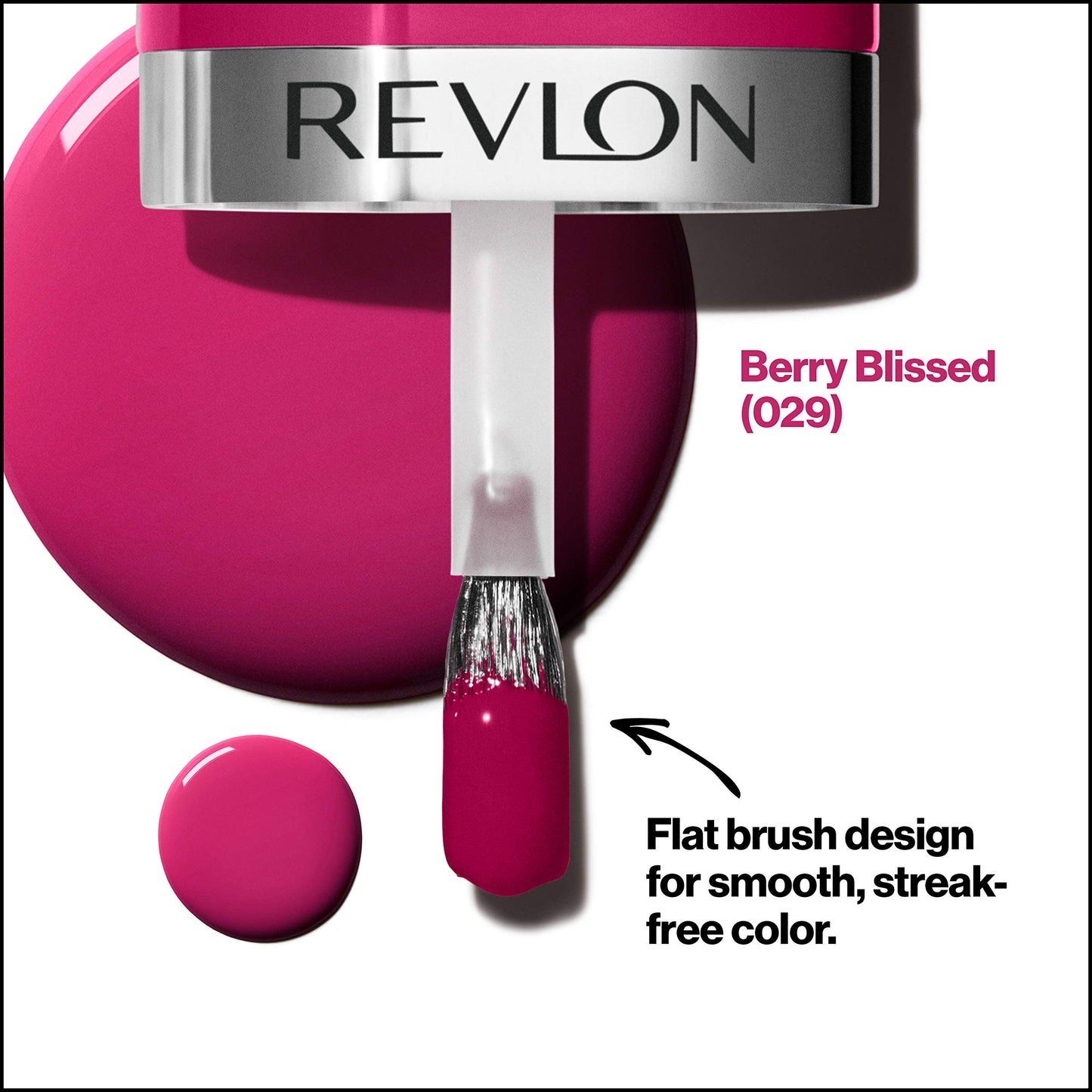 REVLON Ultra HD Snap Nail Color, Natural Rich Glossy Polish, 100% Vegan Formula, No Base or Top Coat Needed, 029 Berry Blissed, 0.27 fl oz