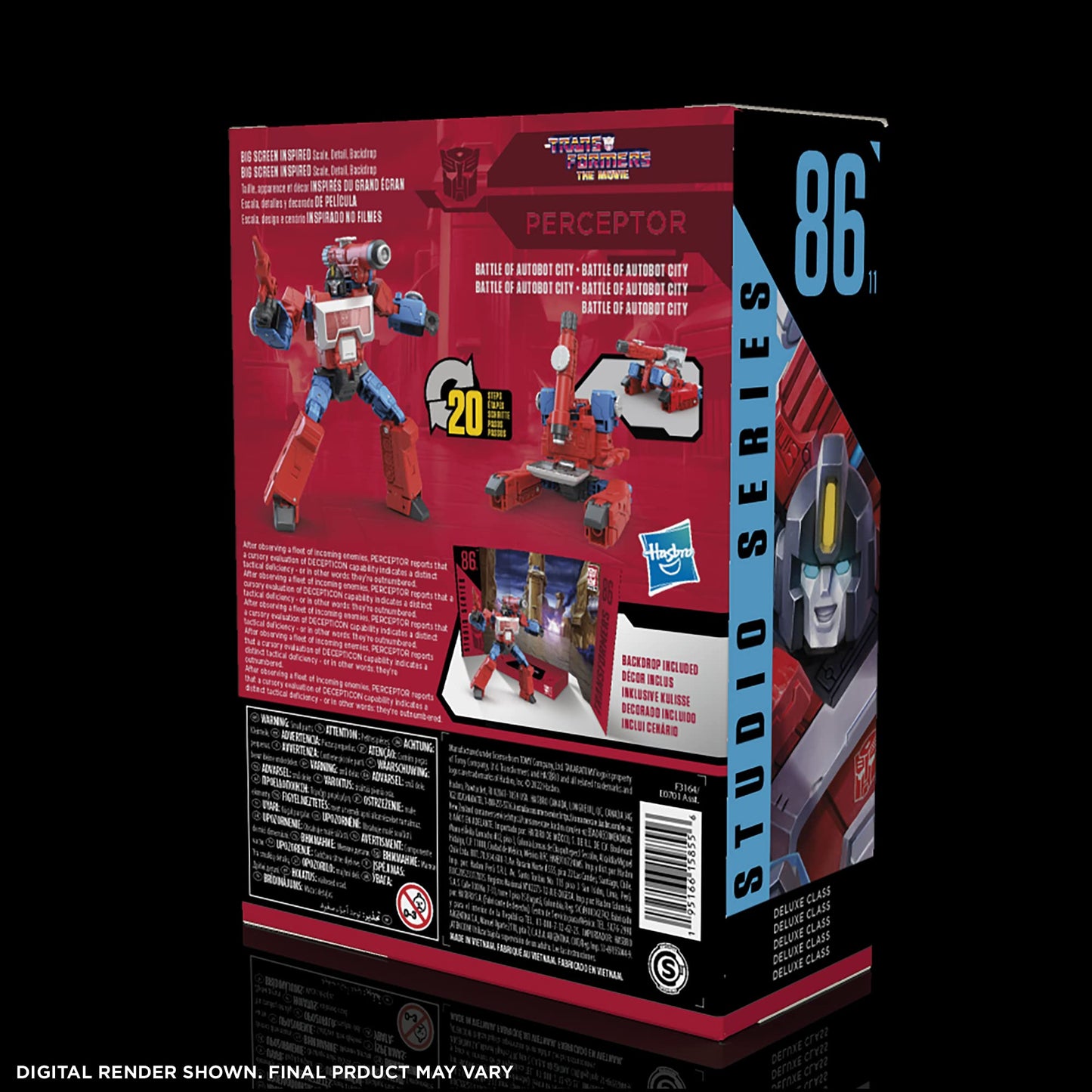 Transformers Toys Studio Series 86-11 Deluxe Class The The Movie Perceptor Action Figure - Ages 8 and Up, 4.5-inch