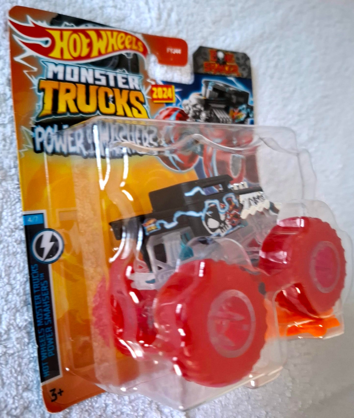 Hot Wheels Monster Trucks New for 2024 1:64 Scale (Bone Shaker Power Smashers 4/7)