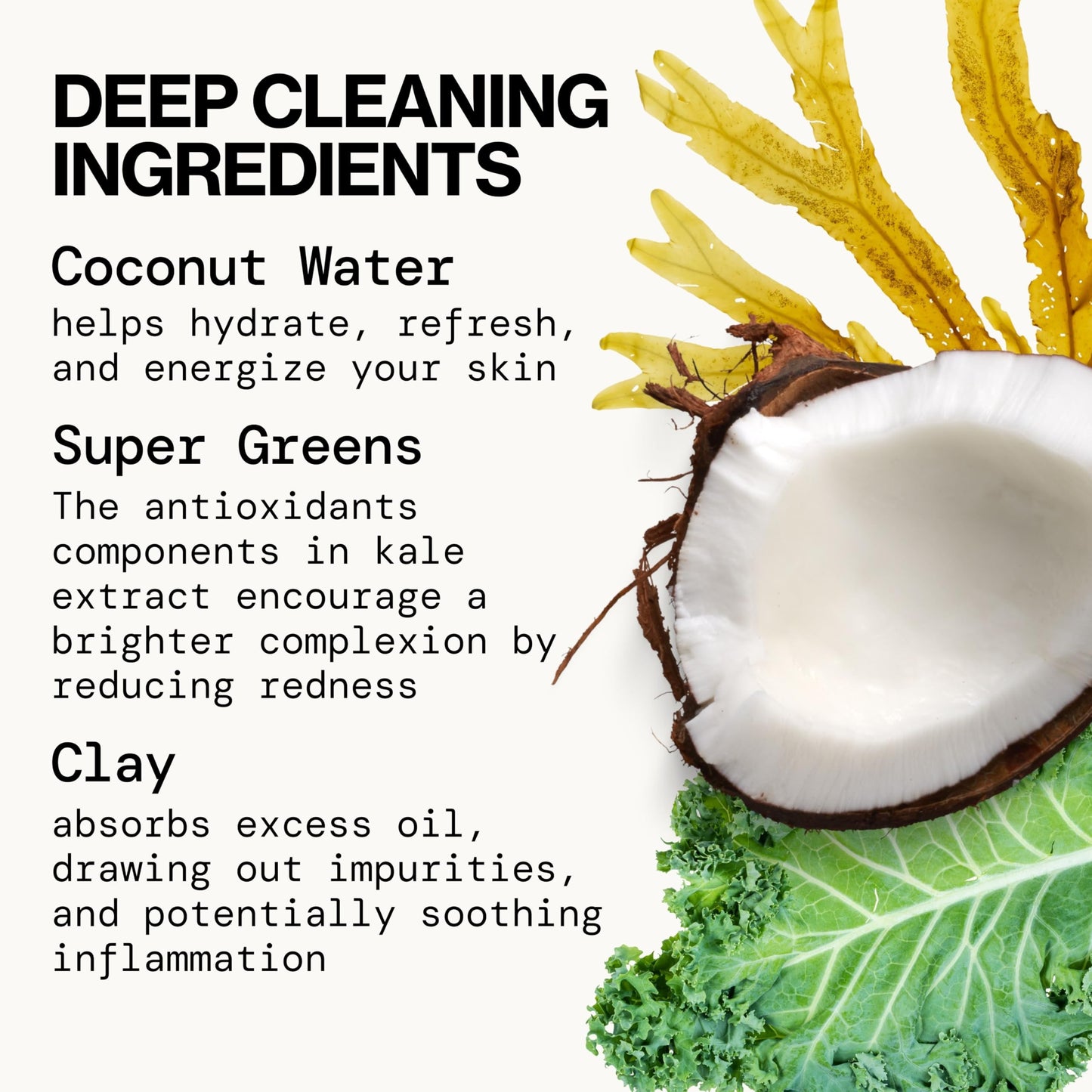 Pacifica Kale Detox Face Wash for Oily & Acne-Prone Skin, Deep Cleansing Facial Cleanser & Makeup Remover with Super Greens Kale, Seaweed & Clay, 5 fl