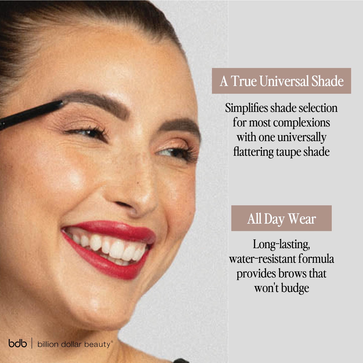 Billion Dollar Brows Universal Eyebrow Pencil - Dual-Ended Design with Precision Tip & Spoolie, Matte Finish, Waterproof, Easy to Use, Vegan