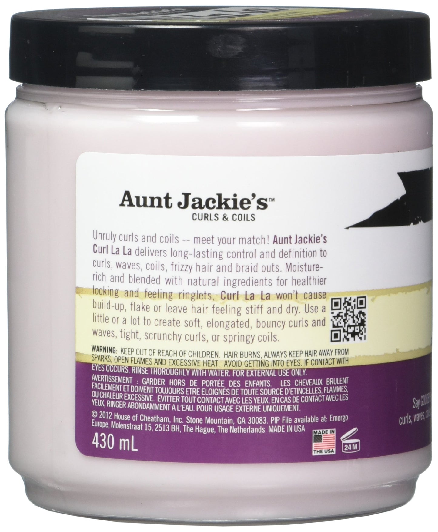 Aunt Jackies Curl La La Defining Curl Custard 15 Ounce Jar (443ml) (2 Pack)