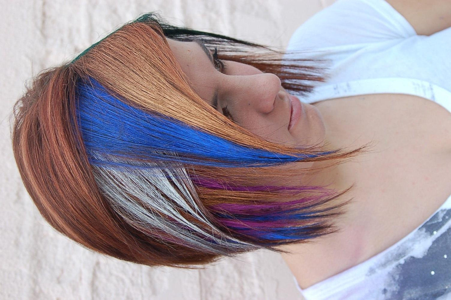 Touch up spray BLUE, temporary hair color spray powder