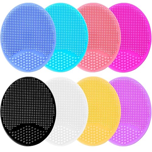 Face Scrubber, Silicone Face Scrubber, Soft Silicone Facial Cleansing Brush Face Exfoliator Blackhead Acne Pore Pad Cradle Cap Face Wash Brush