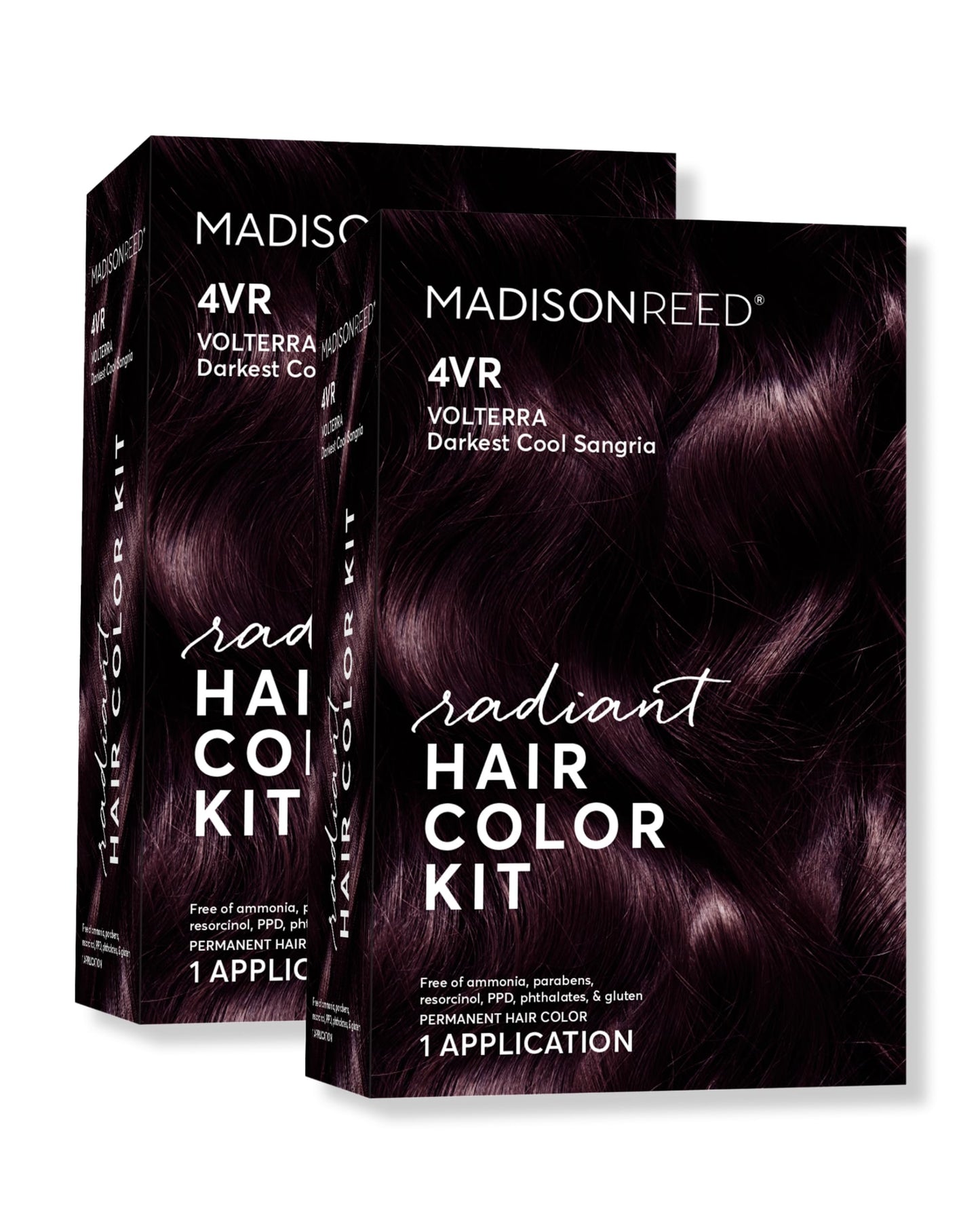 Madison Reed Radiant Hair Color Kit | 4VR Darkest Cool Sangria (Volterra Amethyst) for 100% Gray Hair Coverage | Salon Quality Permanent Hair Dye |