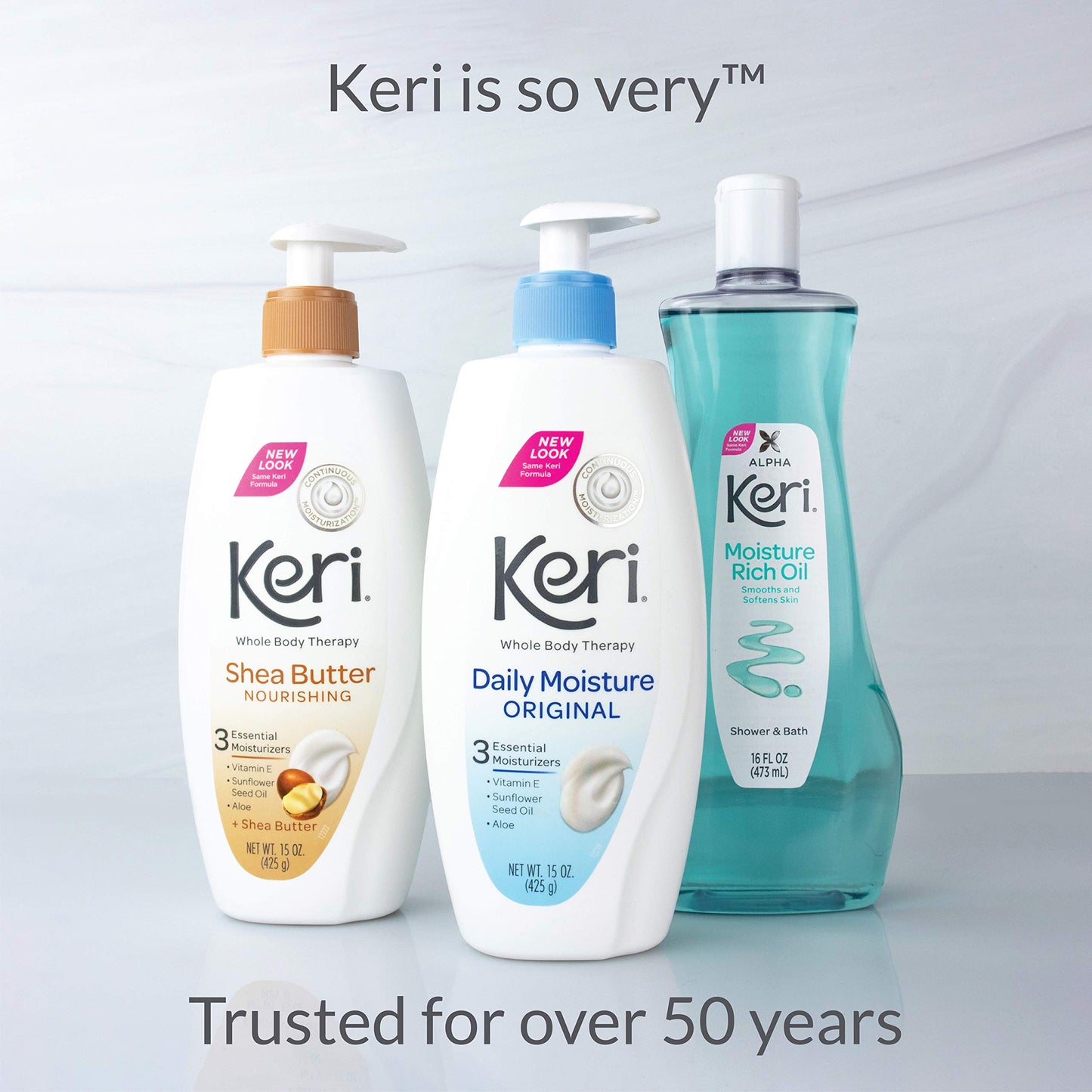 Keri Whole Body Therapy Original Shea Butter Lotion, Continuous Moisturization, 3 Essential Moisturizers (Vitamin E, Aloe and Sunflower Seed Oil) 15