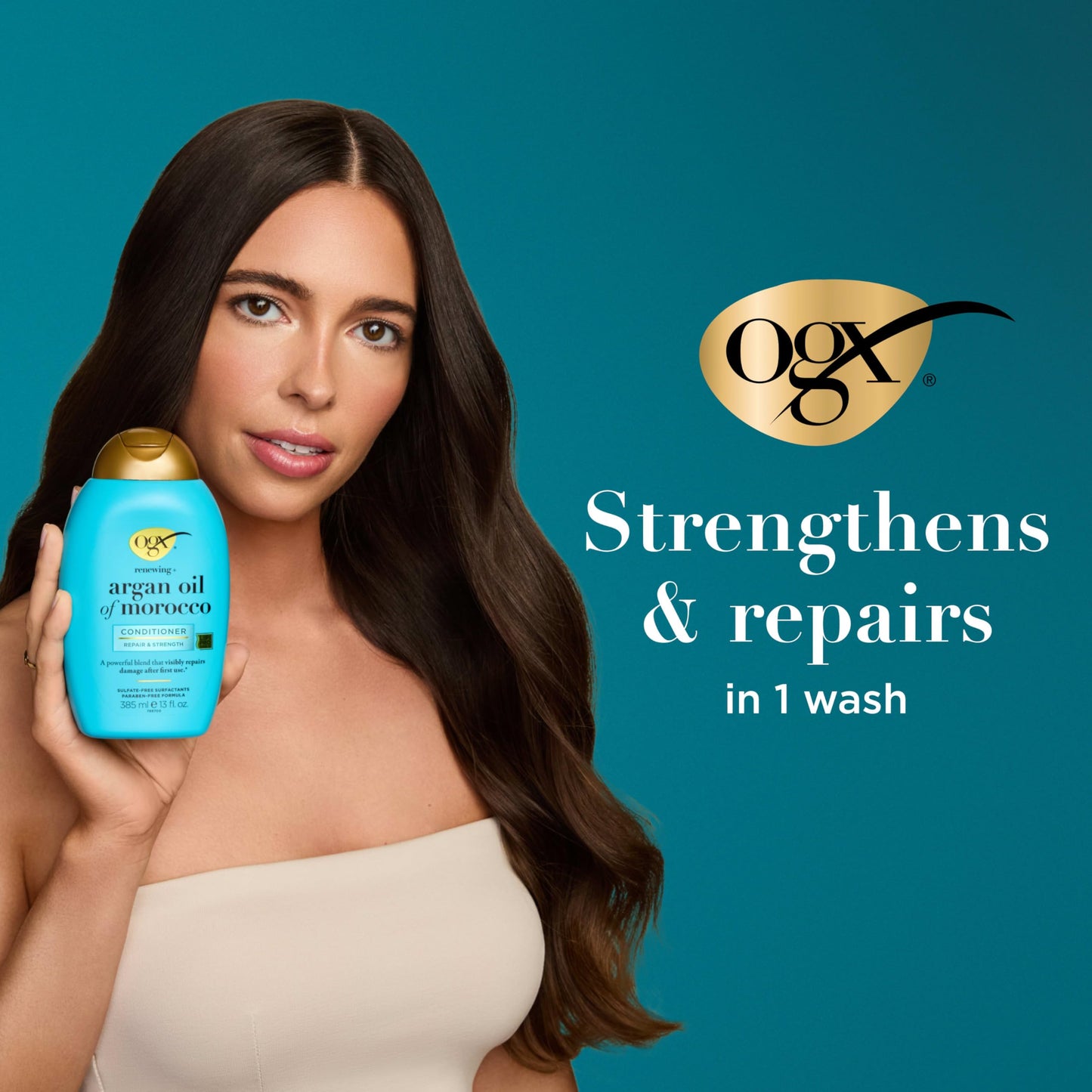 OGX Renewing + Argan Oil of Morocco Conditioner, Repair Conditioner & Argan Oil Helps Strengthen & Repair Dry, Damaged Hair, Paraben-Free