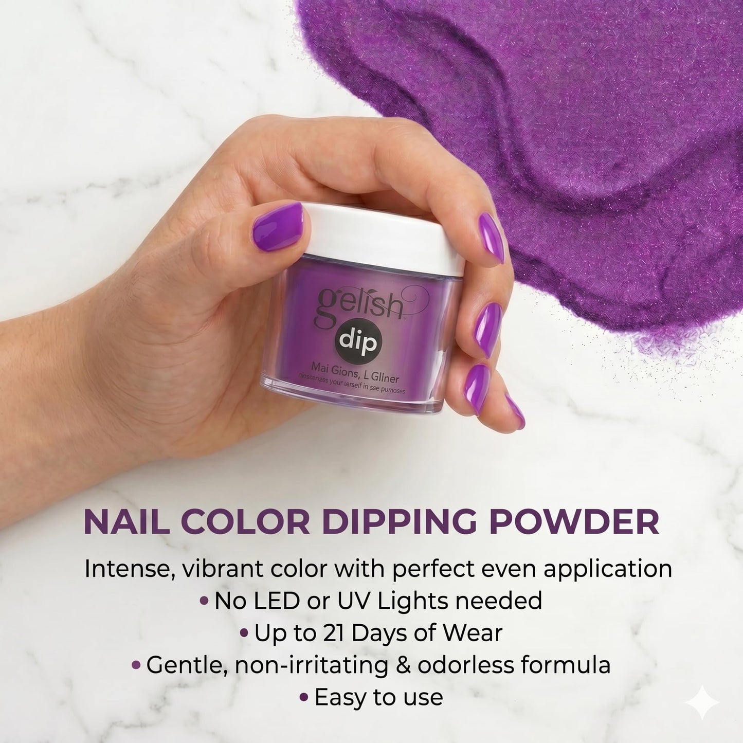 Gelish High Shine Nail Dip Powder Manicure - Young, Wild & Free-sia, 0.8 oz Beauty & Personal Care Gelish